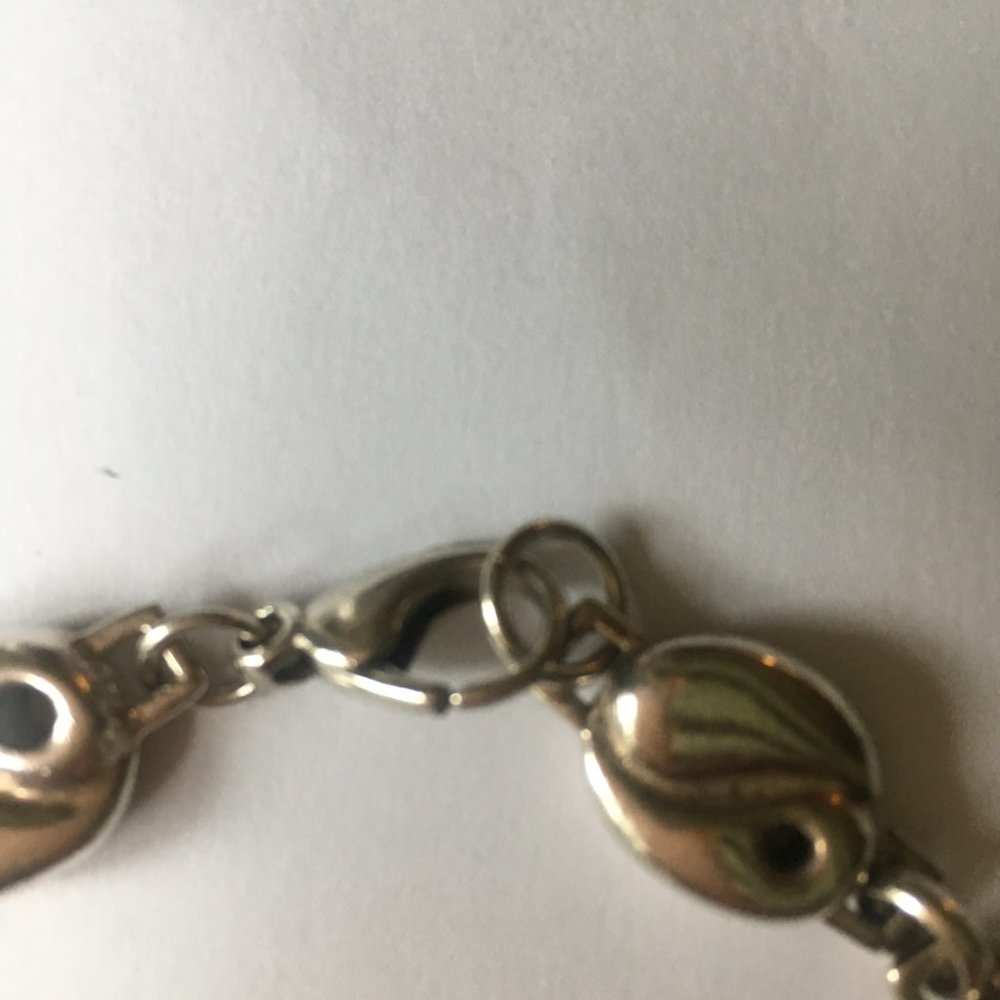 Solid Silver Yin Yang Link Necklace - image 8